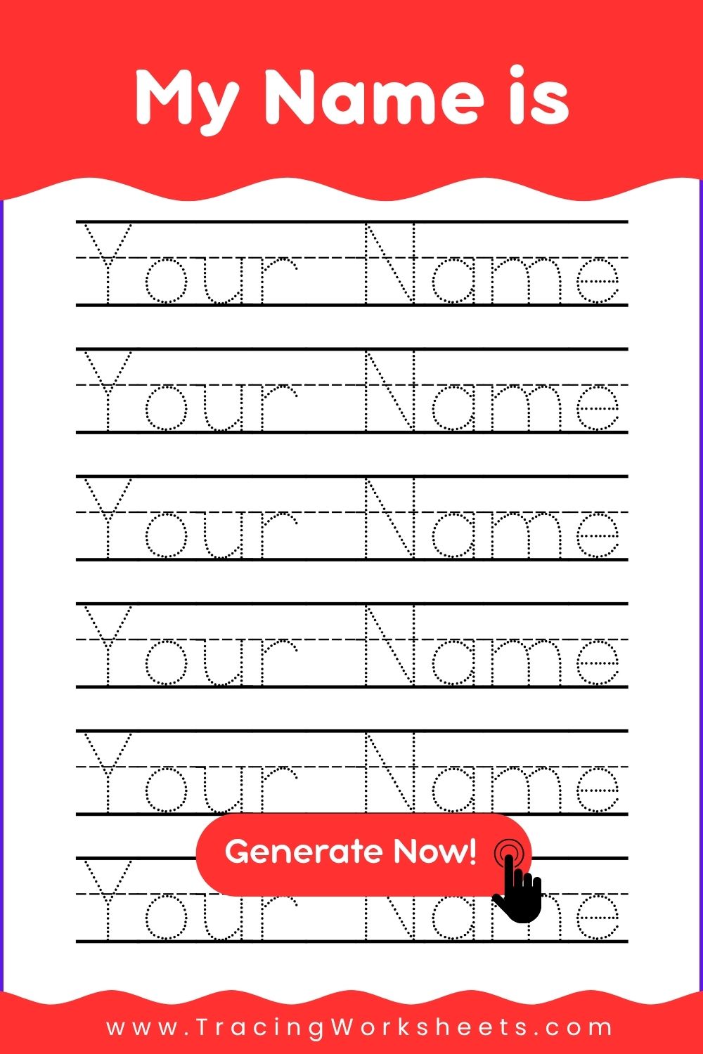 Create Name Tracing worksheets