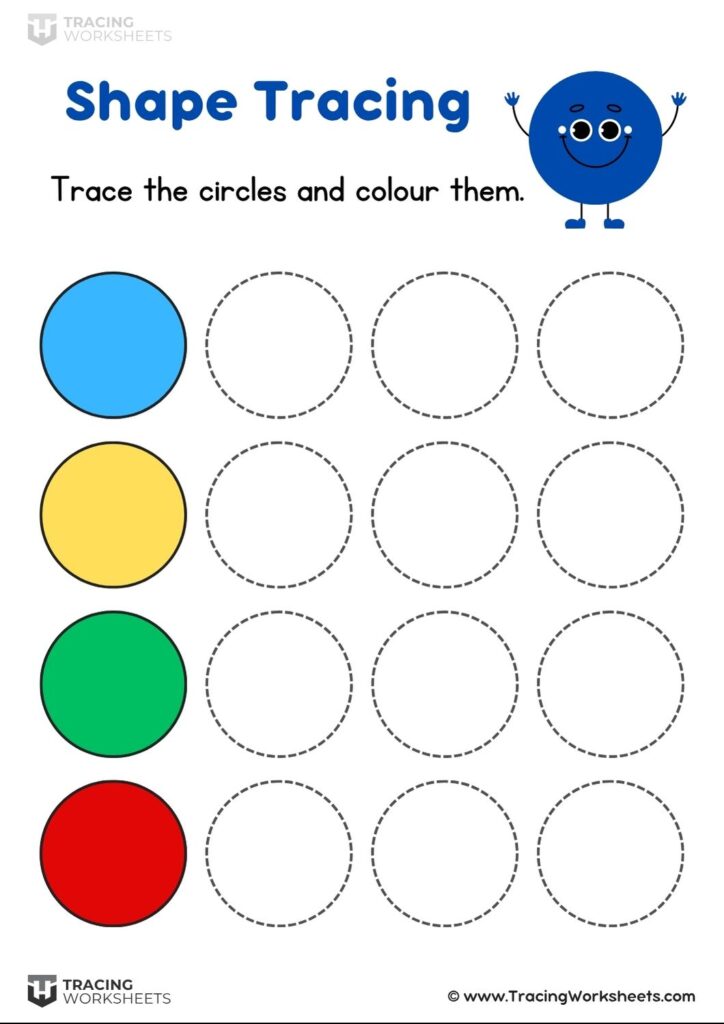 Traceable Circle Pattern 10 Circle Tracing Worksheets - Free Printable Circle to Trace