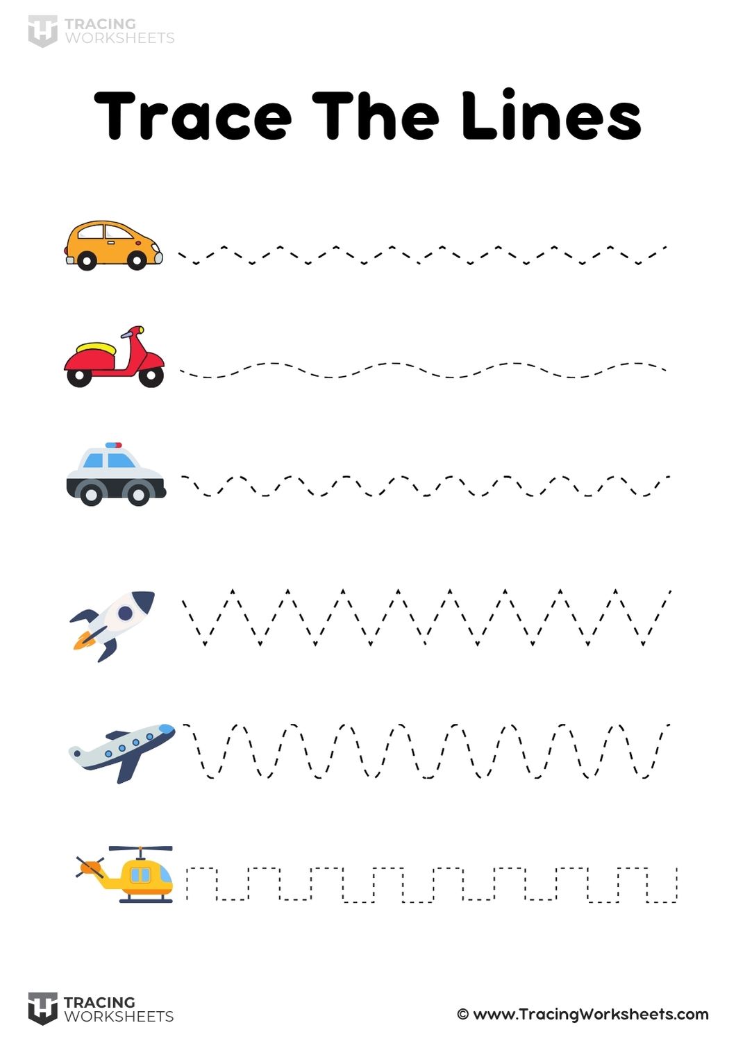 Vehicle path tracing worksheet