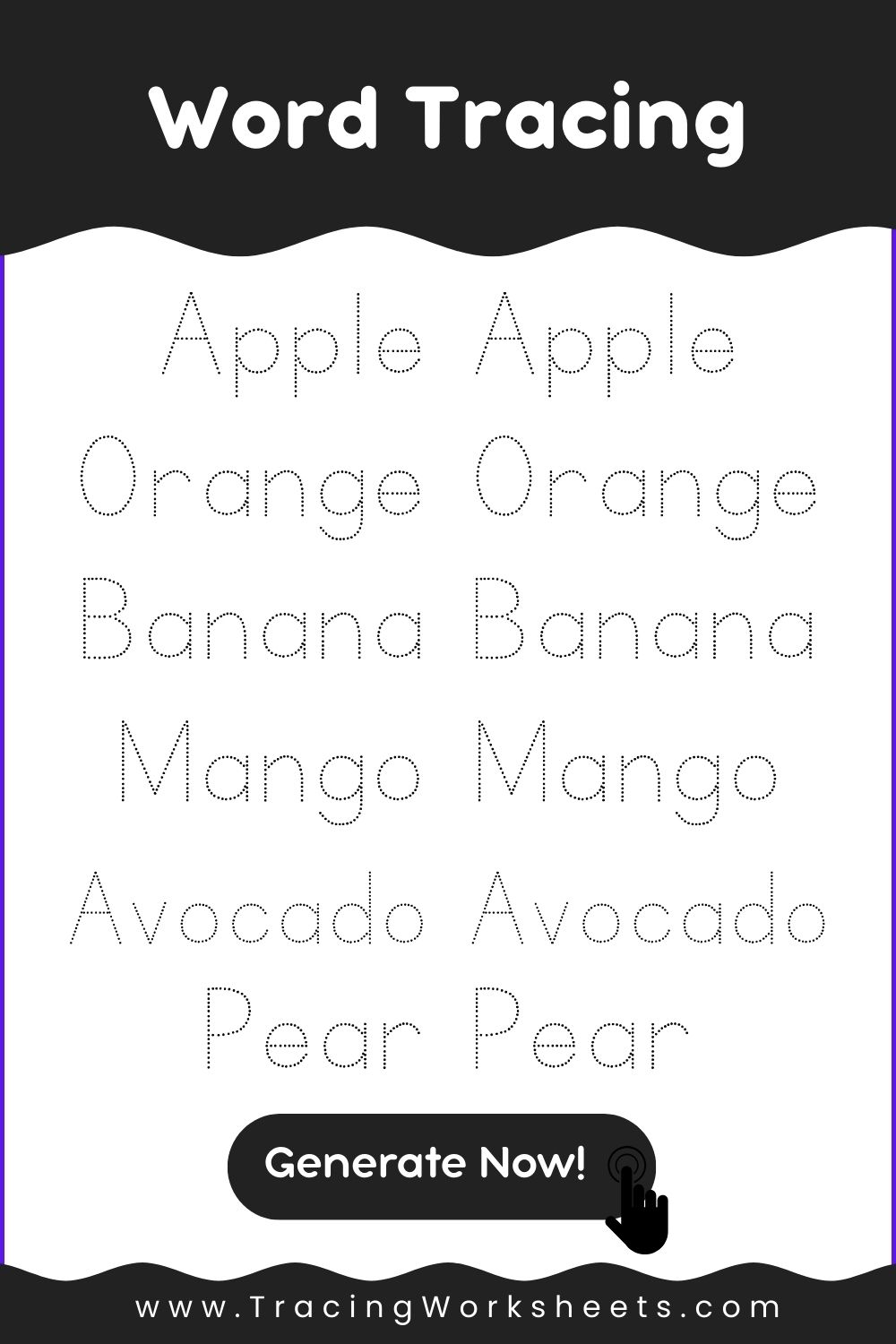 Word Tracing Word Tracing