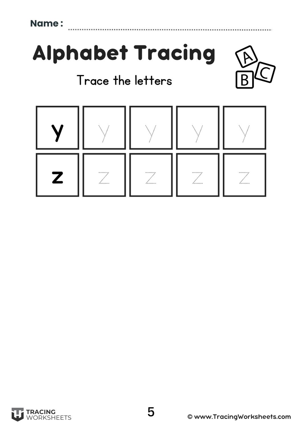 Boxed Lowercase Tracing (5)
