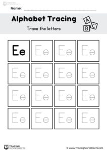 Letter E Tracing Worksheets - Free Printables