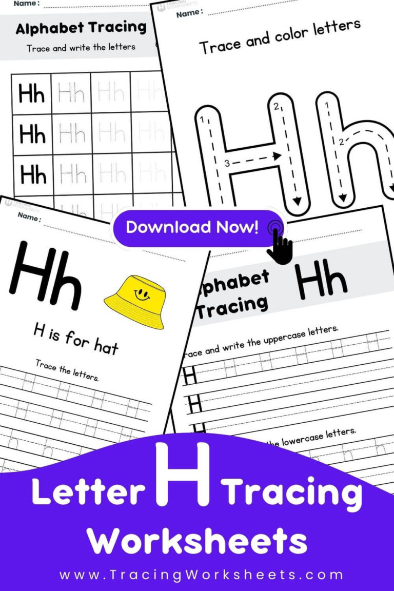 Letter H Tracing