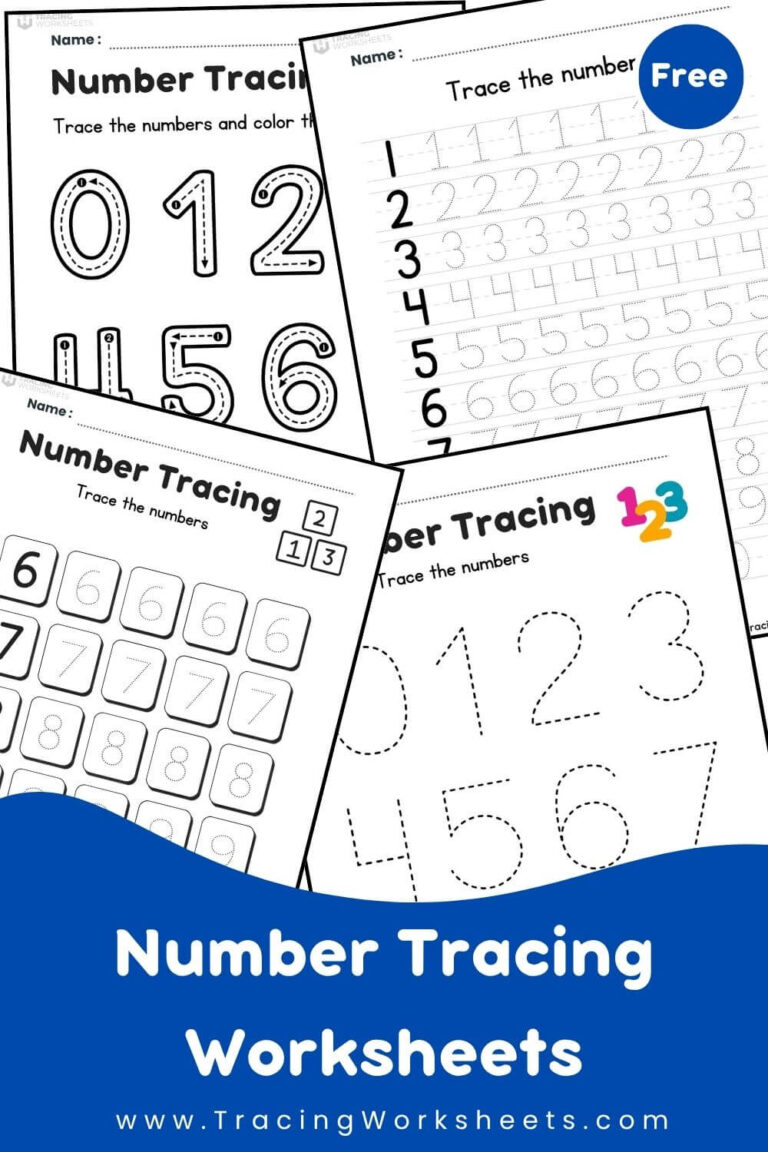Number Tracing Worksheets