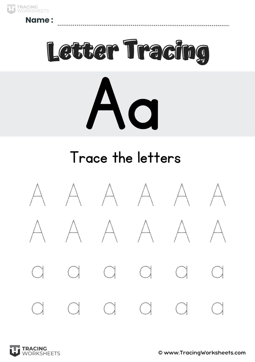 Simple Letter A Repetition