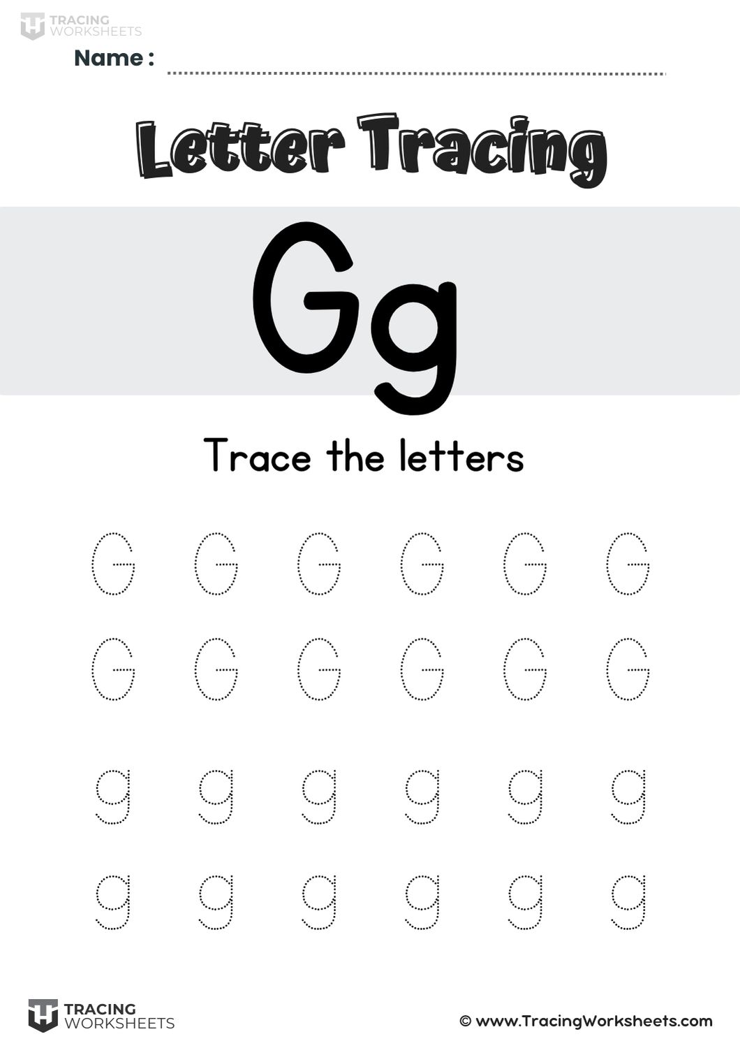 Simple Letter G Repetition