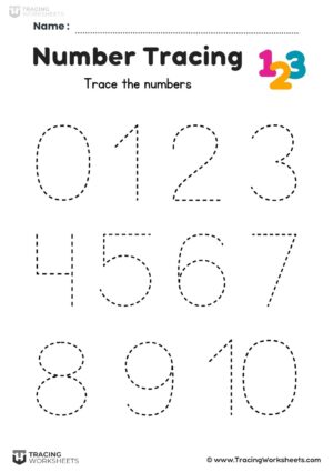 Tracing Numbers 1-10 Worksheets For Kids - Free Printables