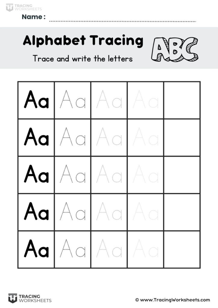 Letter A Tracing Worksheets - Free Printables