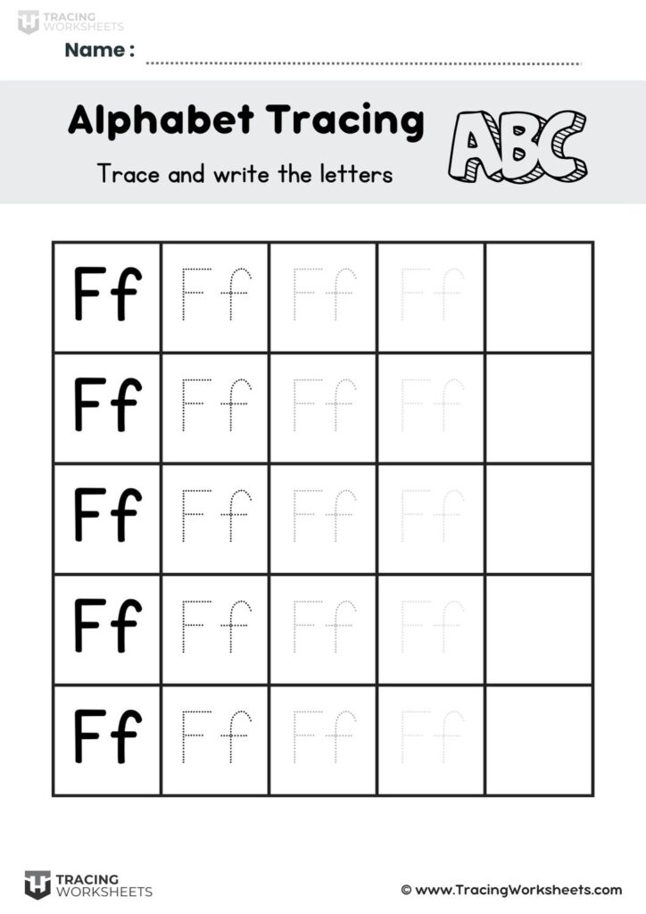 Ff Trace Letter F Tracing Worksheets - Free Printables