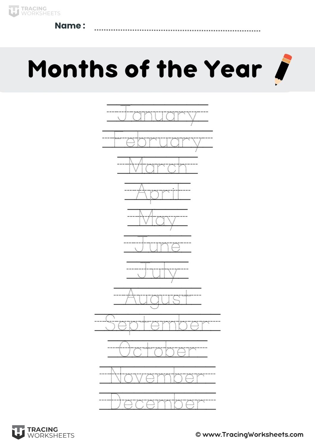 Simple Months Tracing