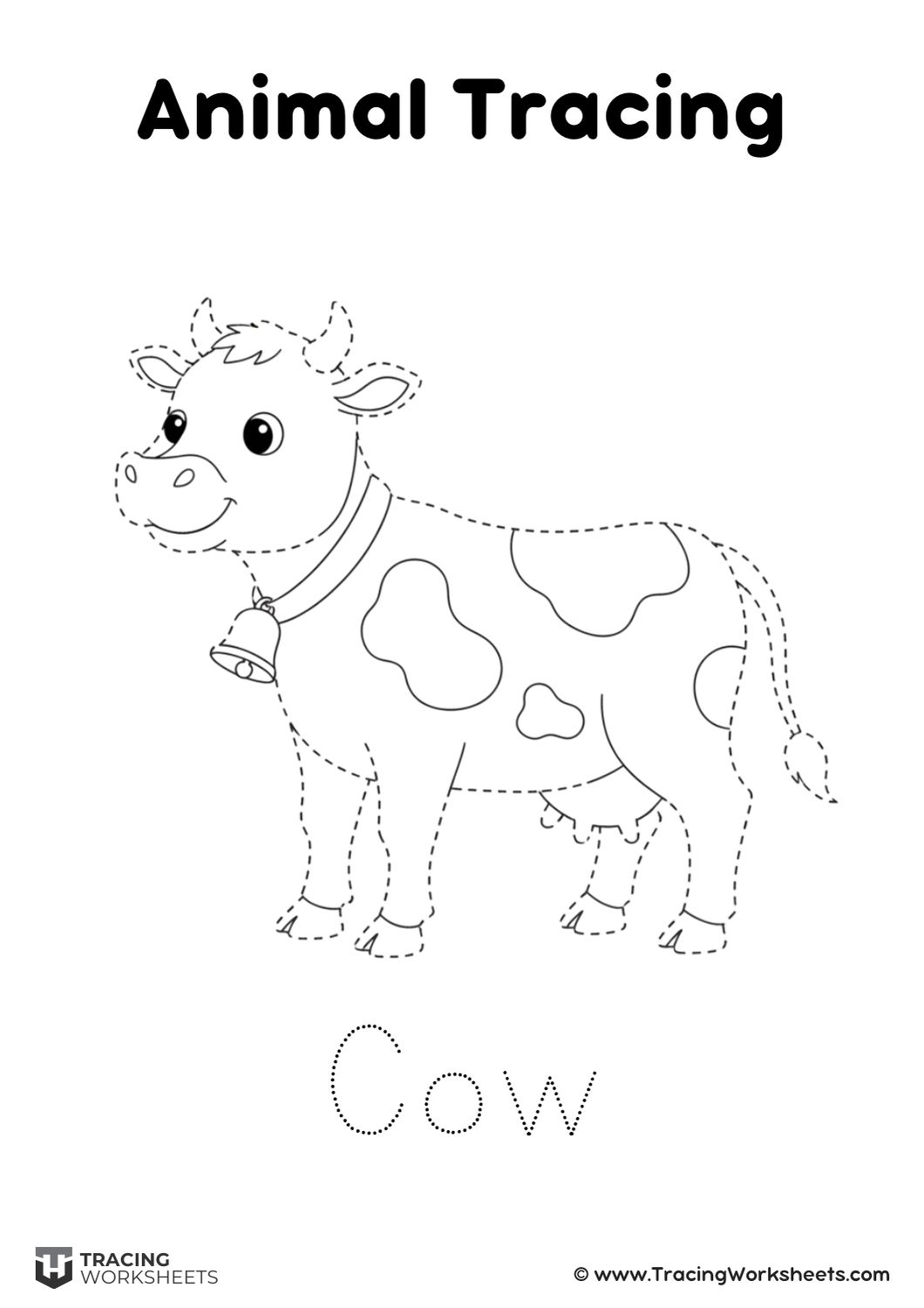 Cow tracing worksheet