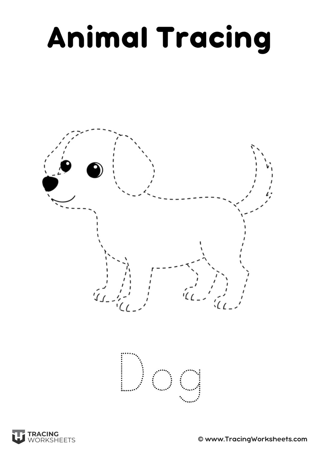 Dog tracing worksheet