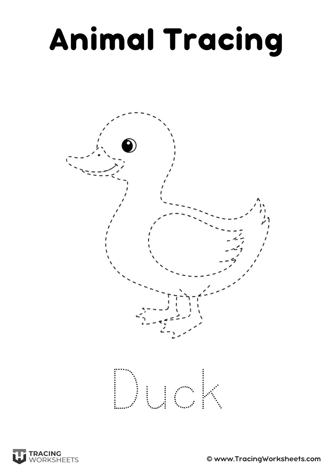 Duck tracing worksheet