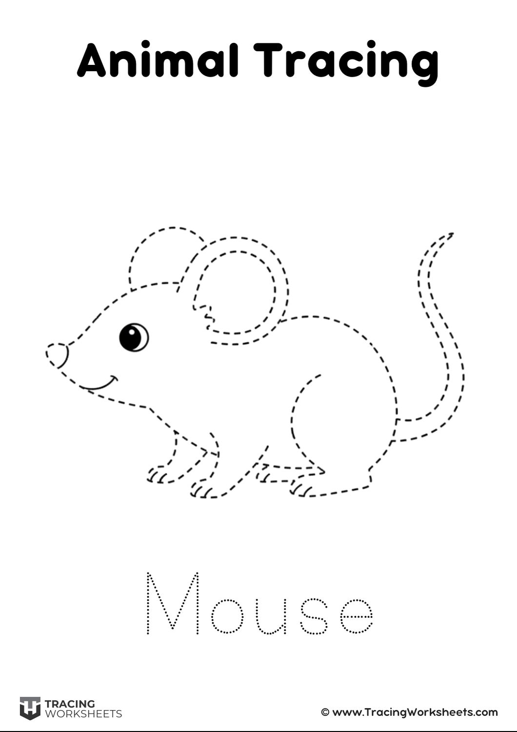 Mouse tracing worksheet