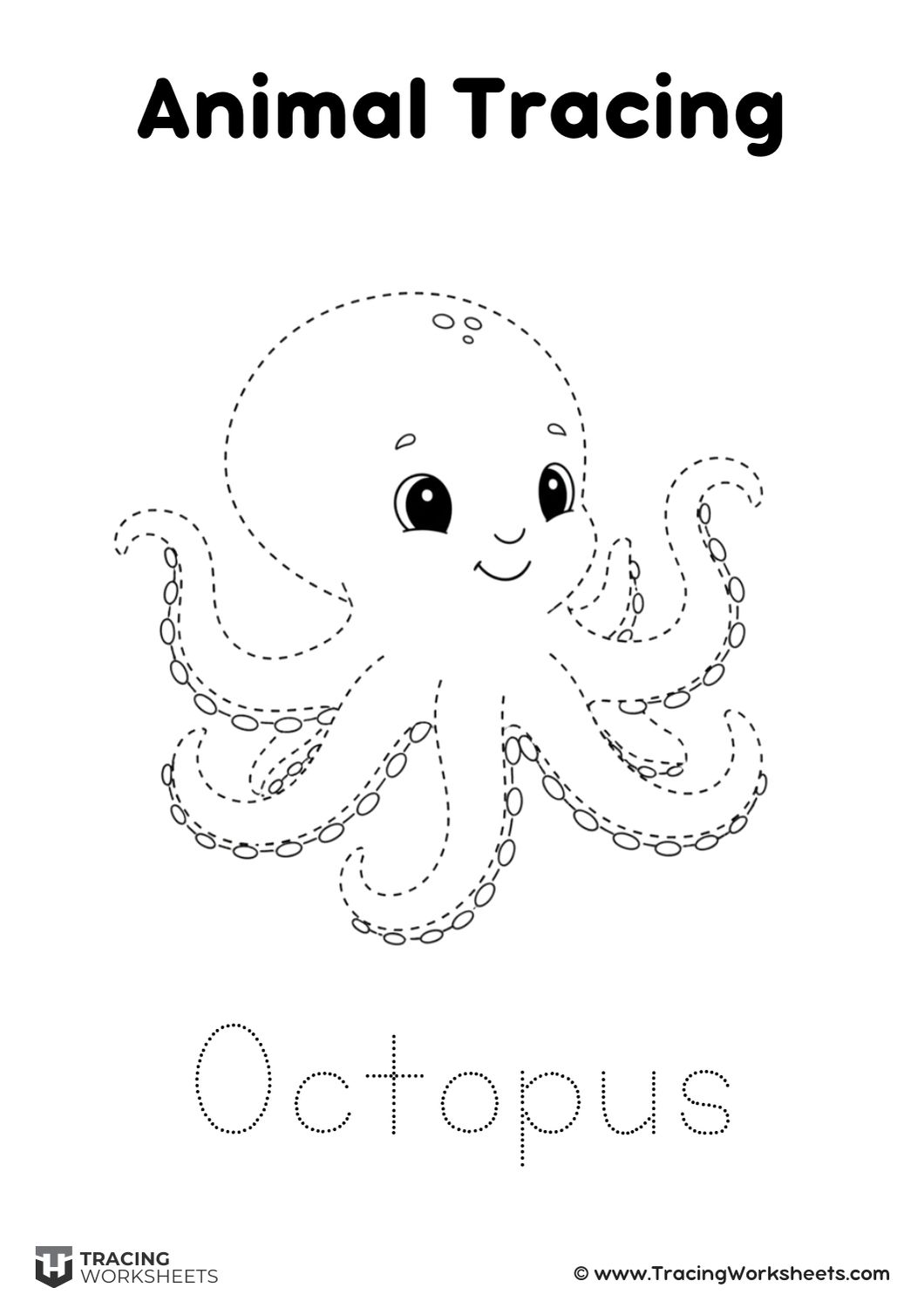 Octopus tracing worksheet