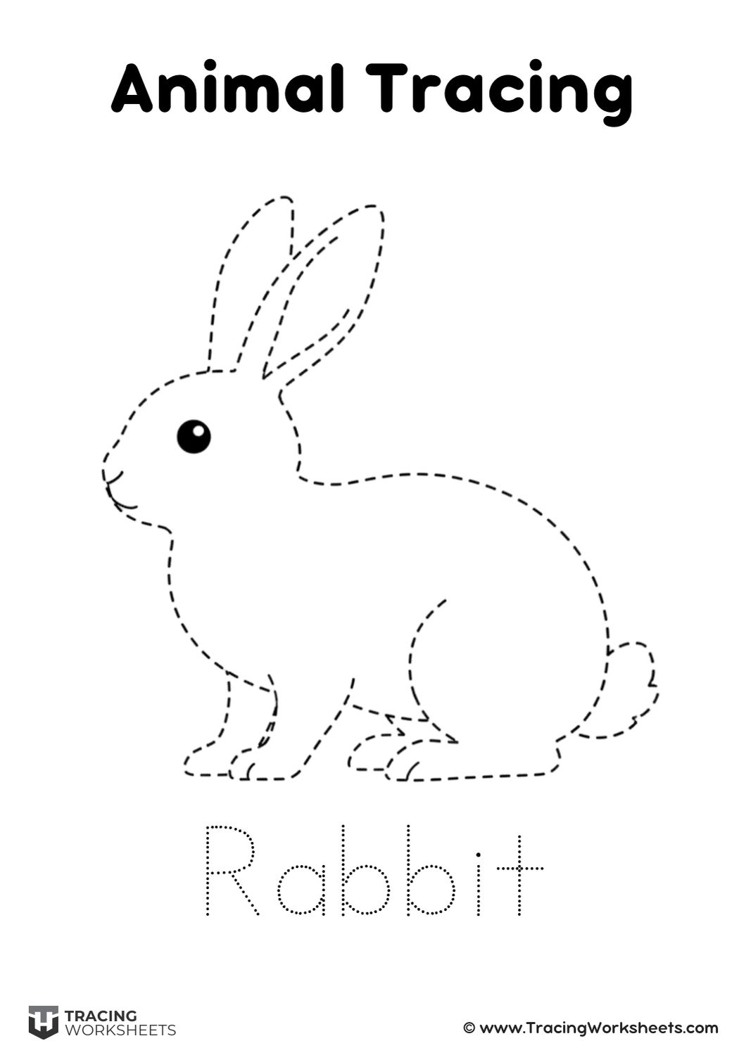 Rabbit tracing worksheet