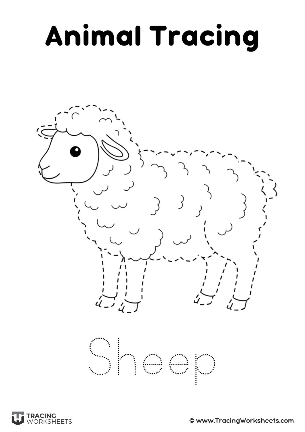 Sheep tracing worksheet