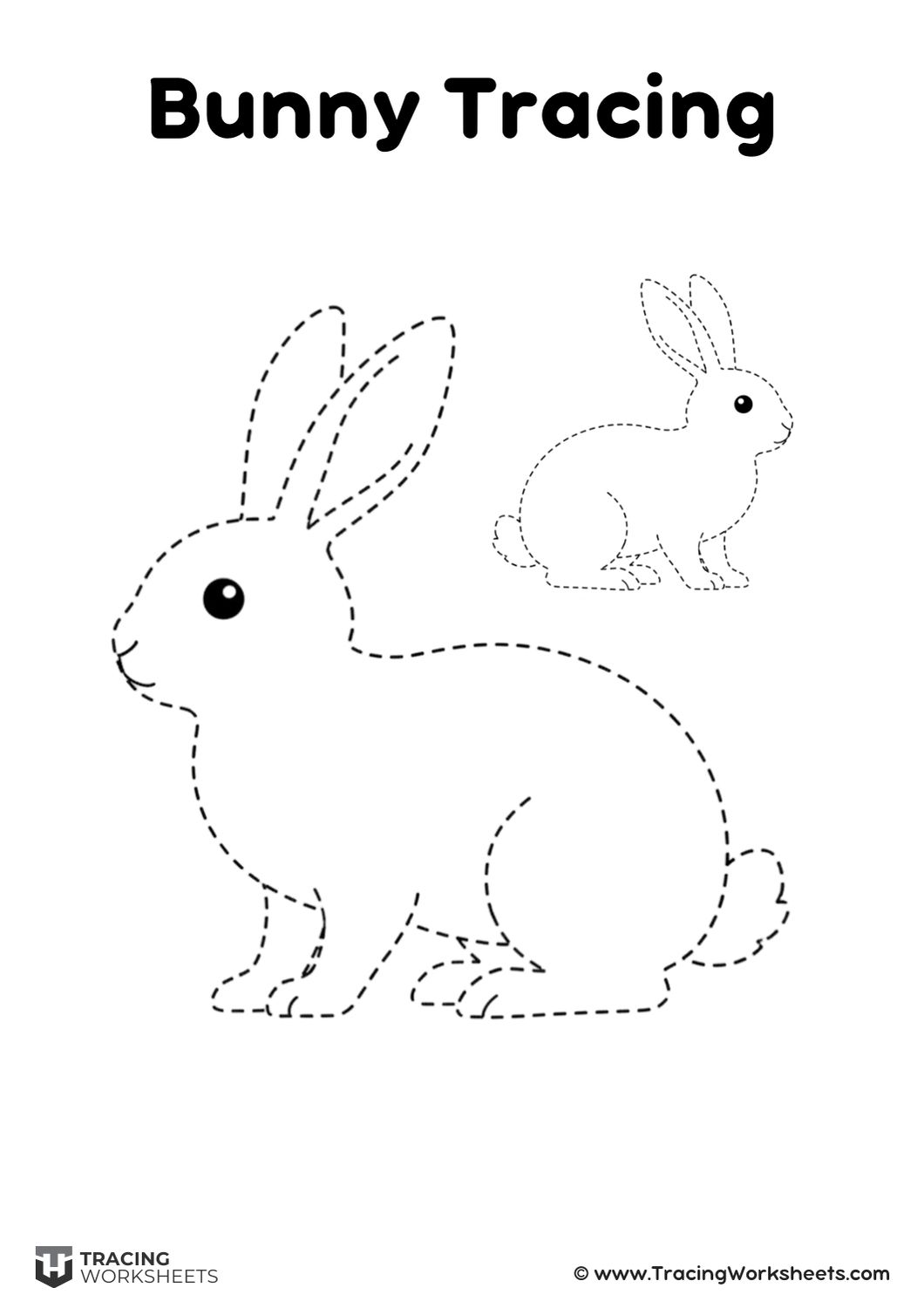 Cute bunny picture to trace