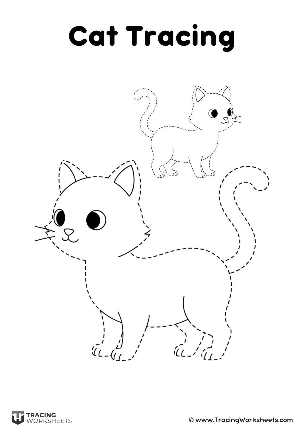 Cute cat picture to trace
