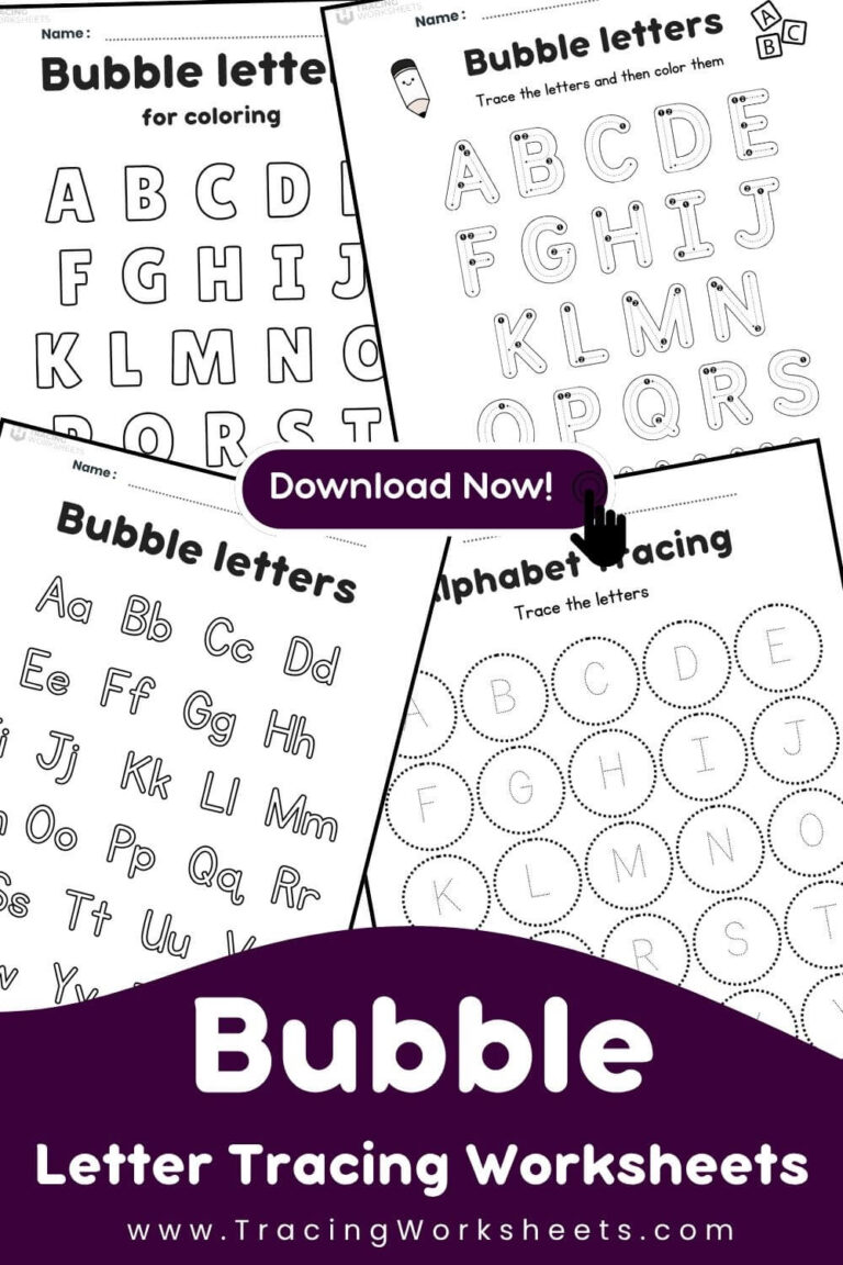 Bubble Letter Tracing