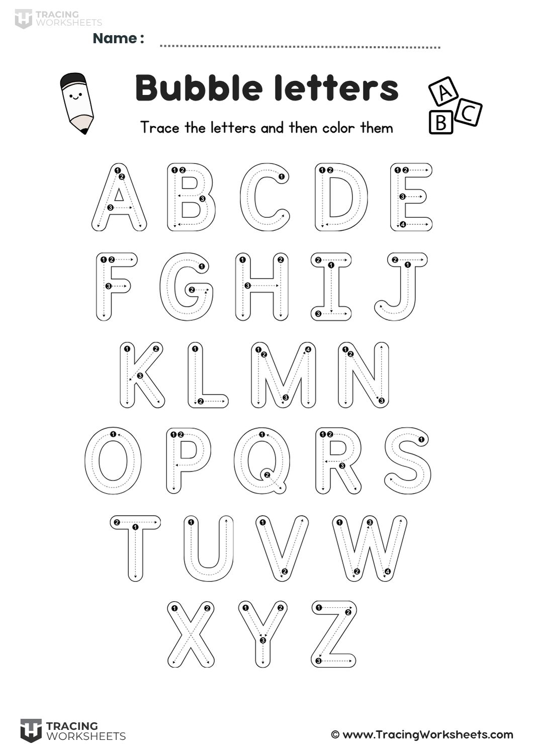 Uppercase Bubble Letters Guide