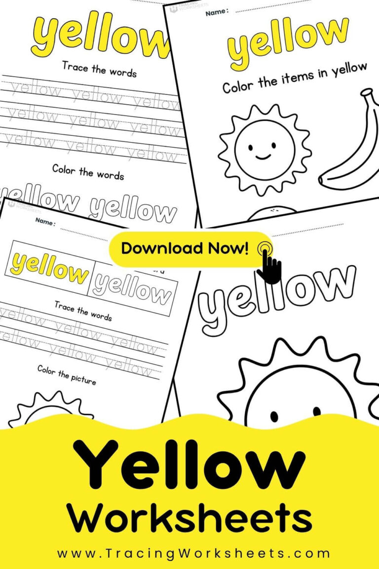 Color Yellow Worksheets